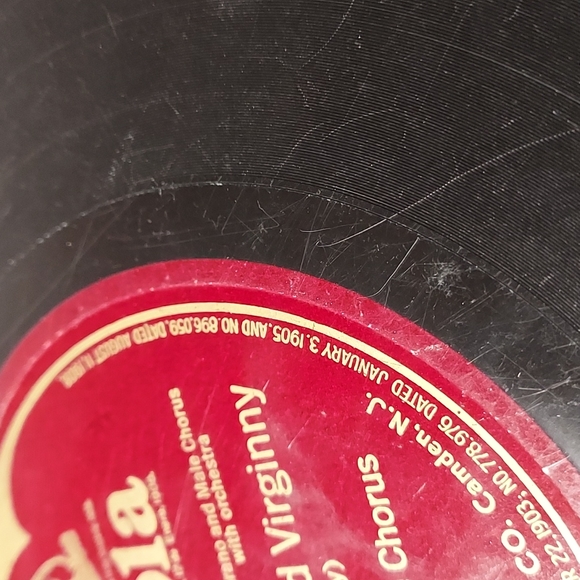 Vintage 1903 Victor #74420 78 Vinyl Record Carry Me Back to Old Virginny - Picture 8 of 10